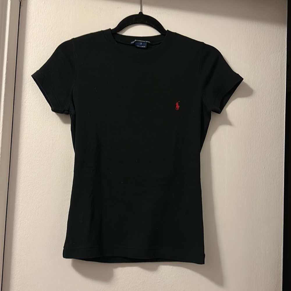 Ralph Lauren Sport black 100% Cotten tshirt sz M, looks like new